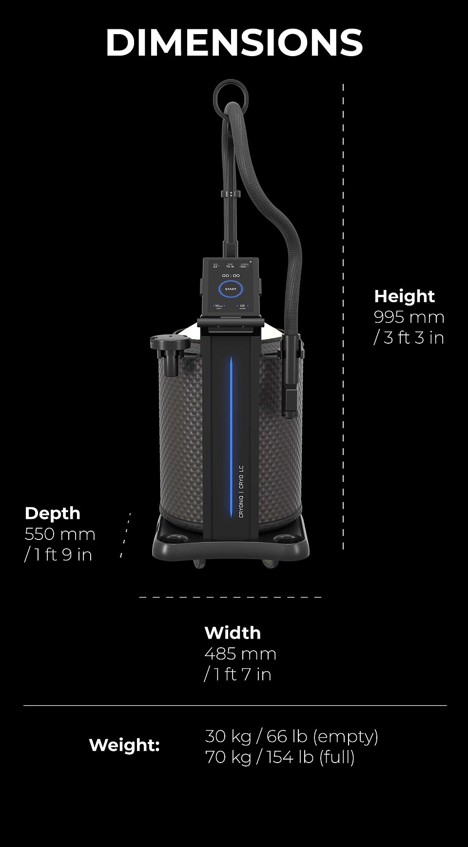 Sơ đồ kích thước thiết bị CRYO LC