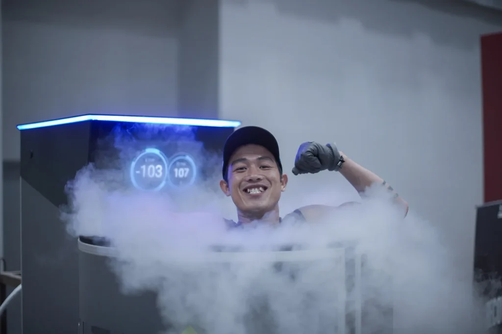 Không gian trải nghiệm buồng Cryotherapy tại showroom