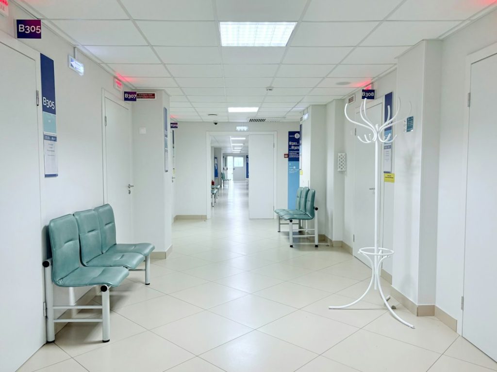 Hành lang cơ sở dịch vụ minh họa thiết kế luồng di chuyển